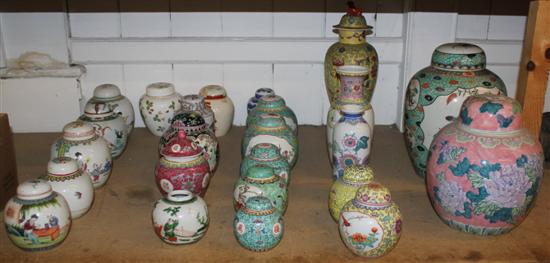 Collection of ginger jars